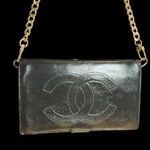 CHANEL CC Logo Leather Long Bifold Wallet/7AE0255. luxurious fashion handmade